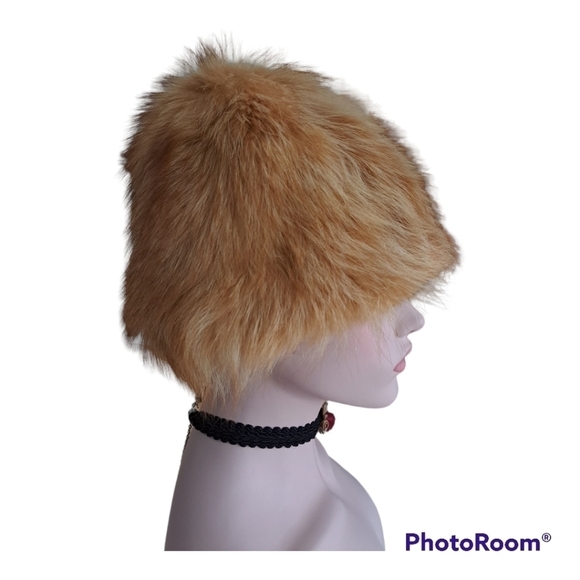 Fur hat winter tan color - Picture 5 of 10